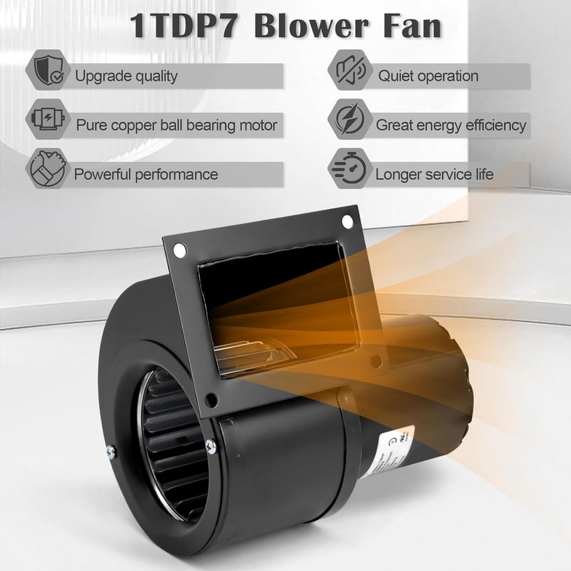 Aibabcue Blower Motor Replace 1TDP7 for Dayton 6FHX8, 4C446, 1TDP7A, 4C005, Fasco A166, 7021-3469, 7021-7788 Outdoor Wood Furnace Boiler Blower Fan - Image 4